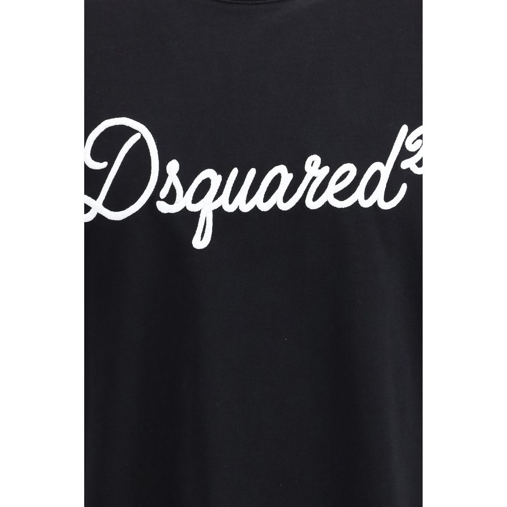 Dsquared² Black Logo Oversized Cotton T-Shirt – AW26