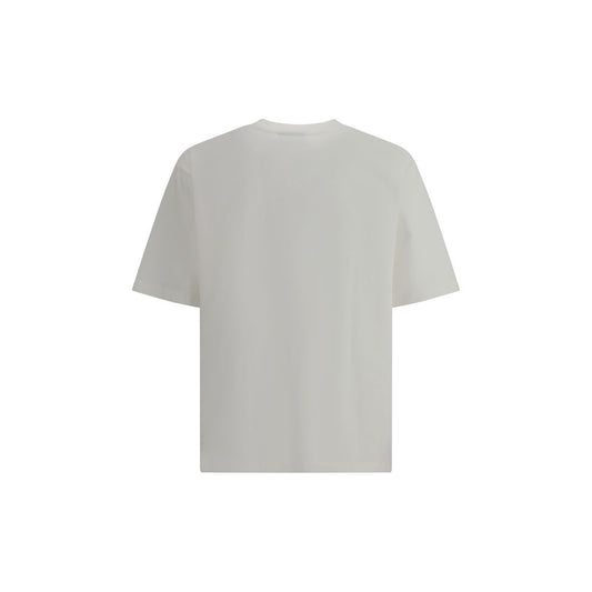 Dsquared² White Embroidered Logo Oversized Cotton T-Shirt – Men's Designer Crew Neck Tee