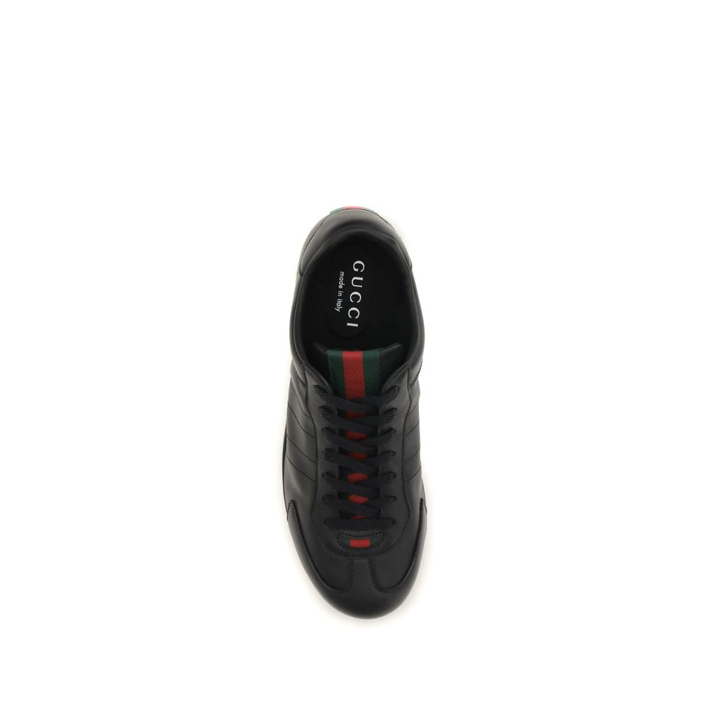 Gucci Black Calf Leather Bos Taurus Low Top Sneakers | Luxury Designer Trainers | Kloset97