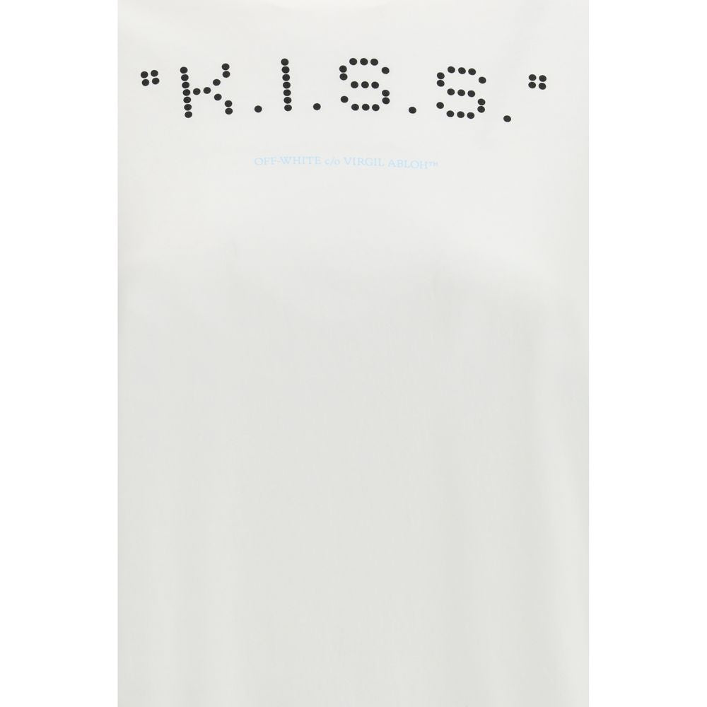 Off-White “The Kiss Quote” T-Shirt White Cotton Graphic Tee SS26
