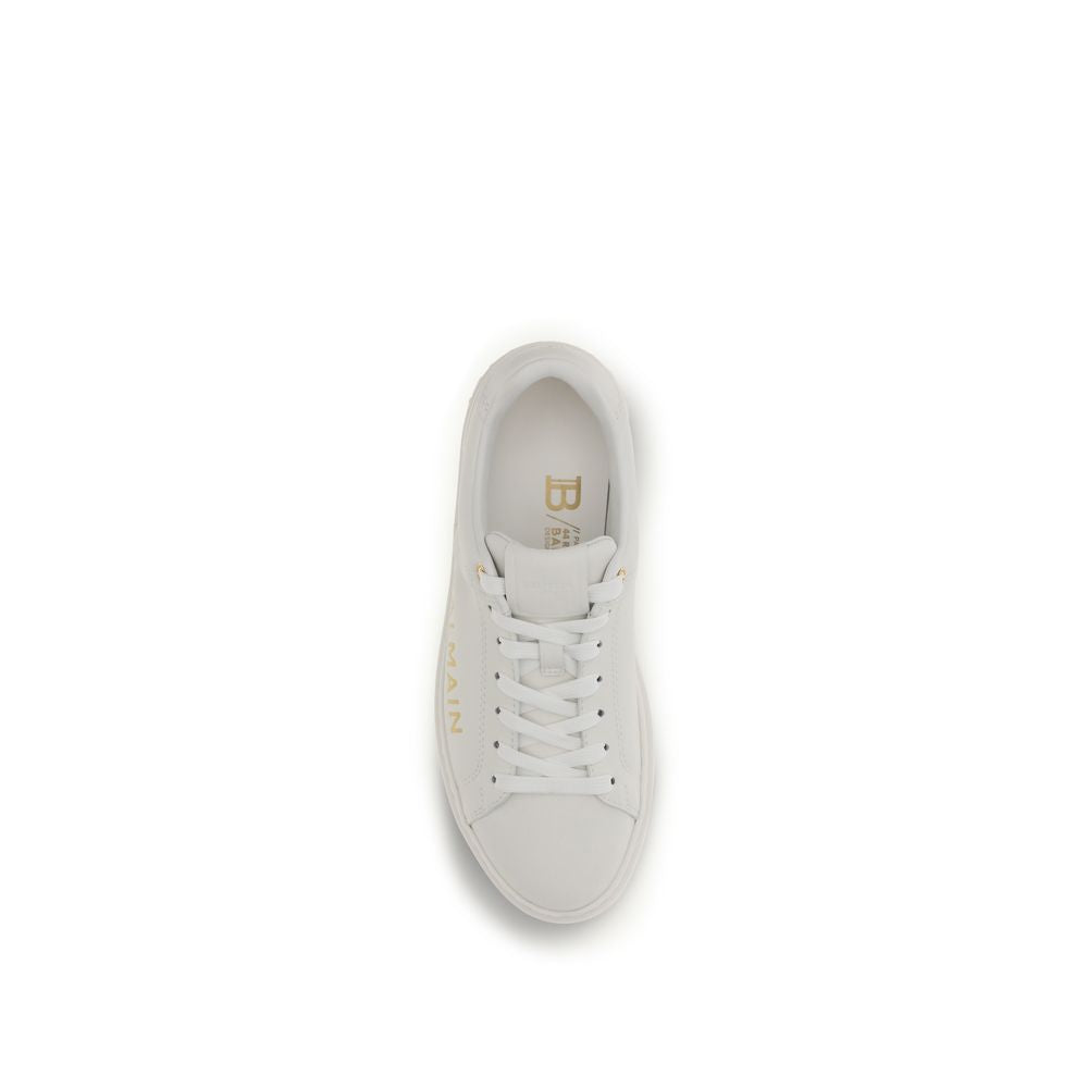 Balmain B-Court White Calf Leather Low Top Sneakers Men's Designer Trainers SS26