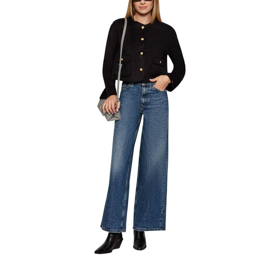 Tommy Hilfiger Women’s Blue Wide Leg Jeans | Recycled Cotton Relaxed Fit High Waist FW25