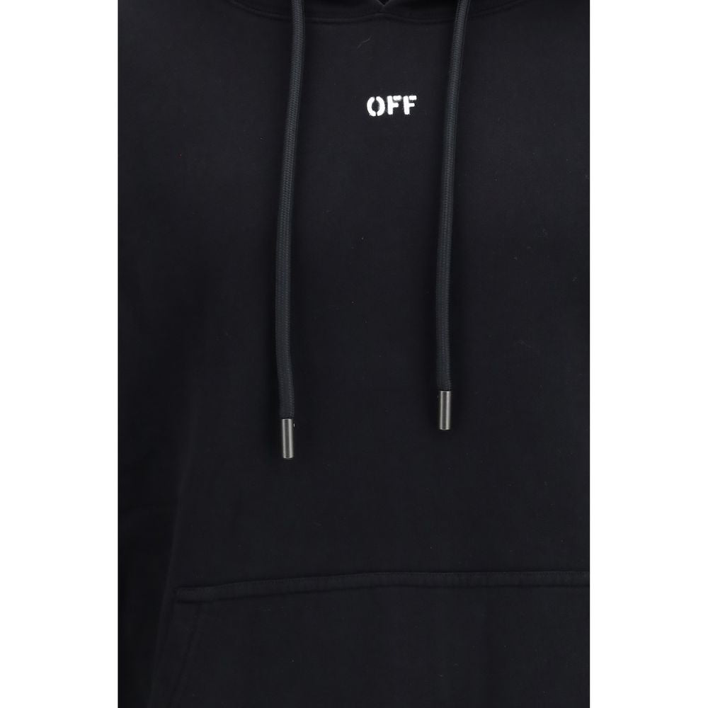 Off-White Black Chain Araldic Arrow Skate Hoodie | Men's Designer Cotton Hoodie | Kloset97