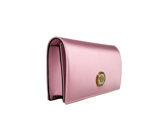 Versace Medusa Crystal Satin Mini Bag Pink | Luxury Crossbody UK