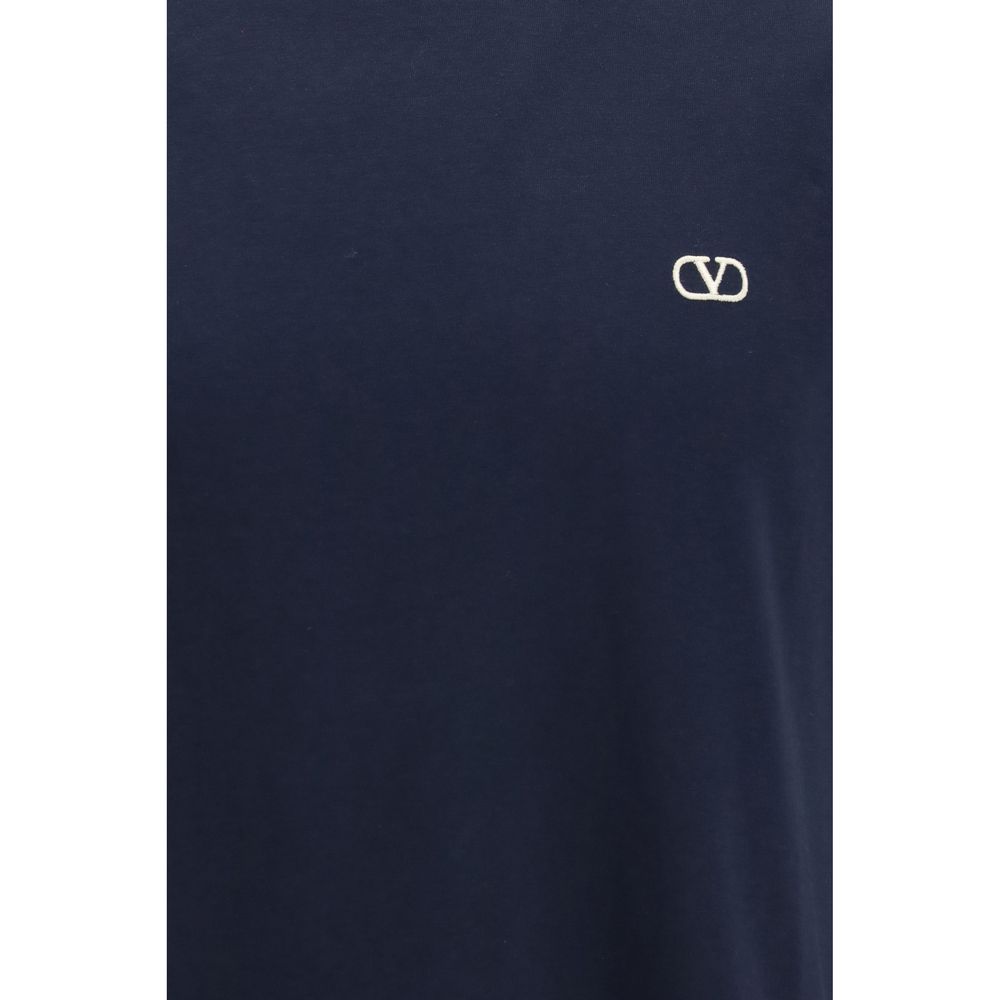 Valentino Blue VLogo Cotton T-Shirt AW26 | Luxury Designer Men's Tee | Kloset97