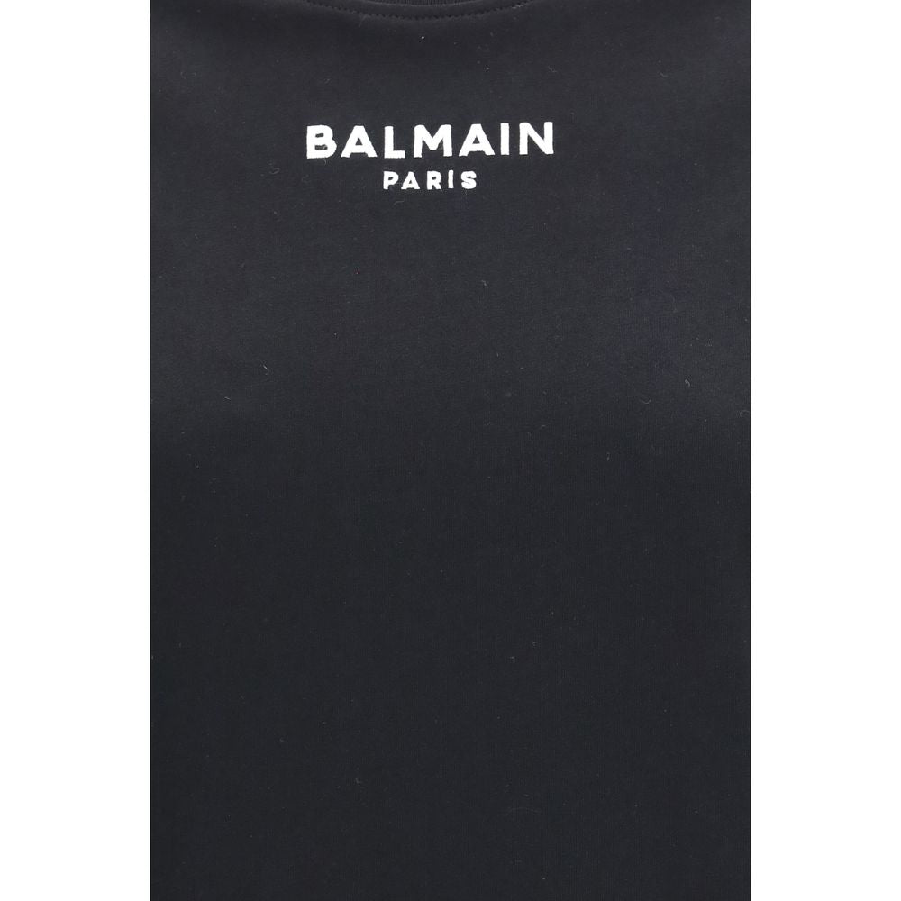 Balmain Black Cotton Logo T-Shirt Men’s Designer Luxury Tee Regular Fit AW26