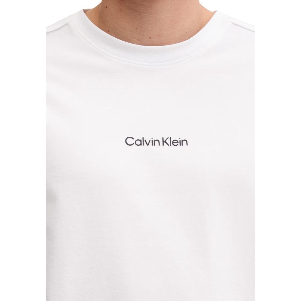Calvin Klein Sport White Cotton T-Shirt Regular Fit Crew Neck SS26