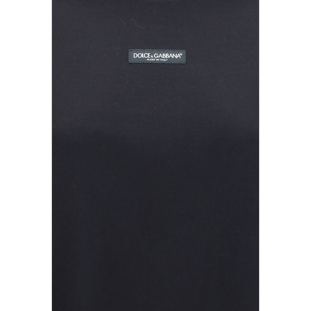 Dolce & Gabbana Black Cotton Logo Patch T-Shirt | Authentic Designer Menswear | Kloset97