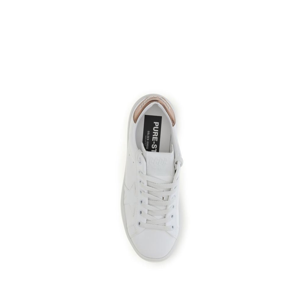 Golden Goose Pure Star White Calf Leather Sneakers | Luxury Designer Trainers | Kloset97 UK