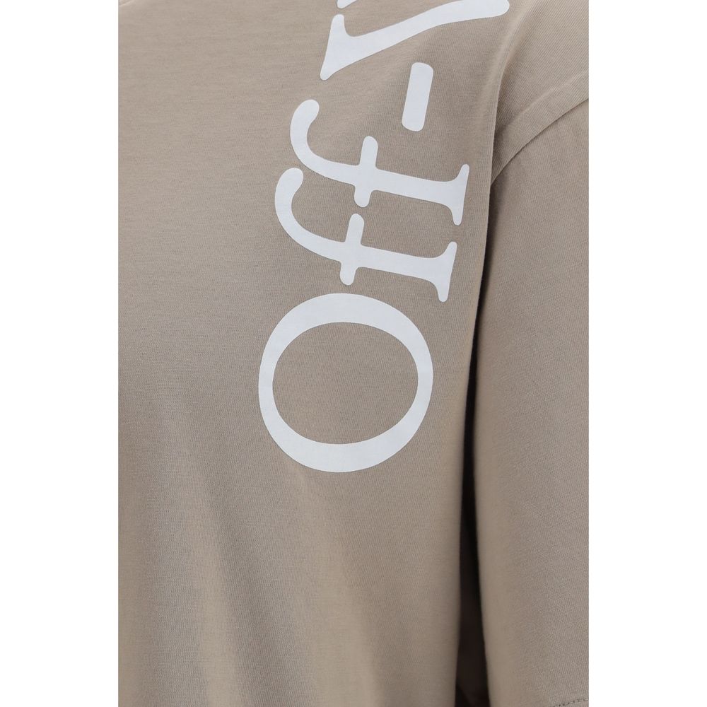 Off-White Beige Vertical Bookish Skate T-Shirt AW26 | Premium Cotton Designer Tee Meta Title