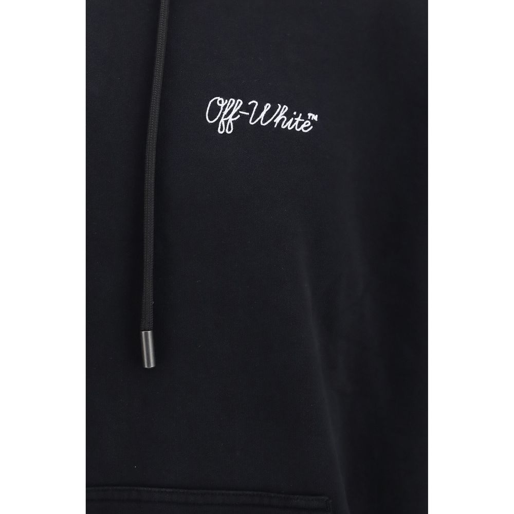 Off-White Black Script Logo Skate Hoodie | Luxury Designer Cotton Sweatshirt AW26