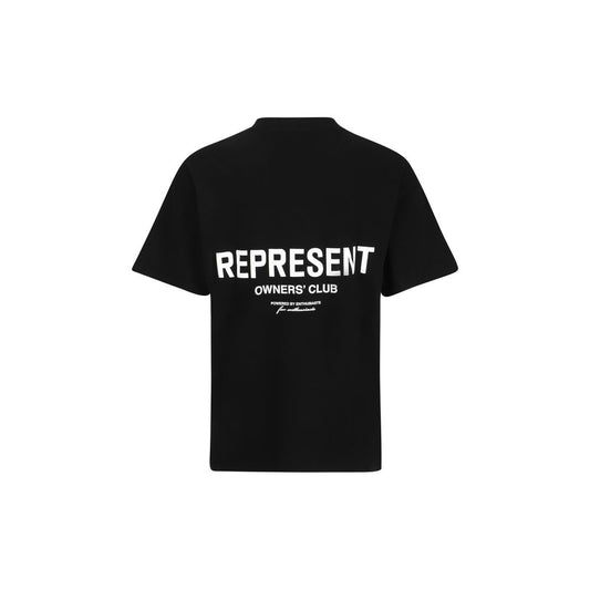 Represent Black Monogram Cotton T-Shirt – Regular Fit Designer Tee