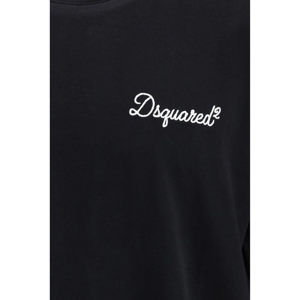 Dsquared² Black Logo Oversized Cotton T-Shirt – AW26