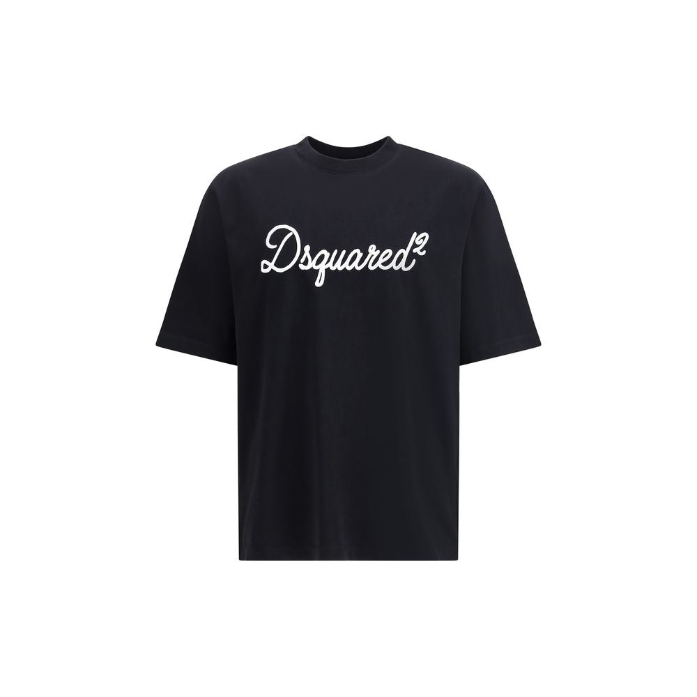 Dsquared² Black Logo Oversized Cotton T-Shirt – AW26