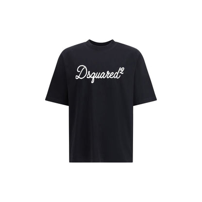 Dsquared² Black Logo Oversized Cotton T-Shirt – AW26