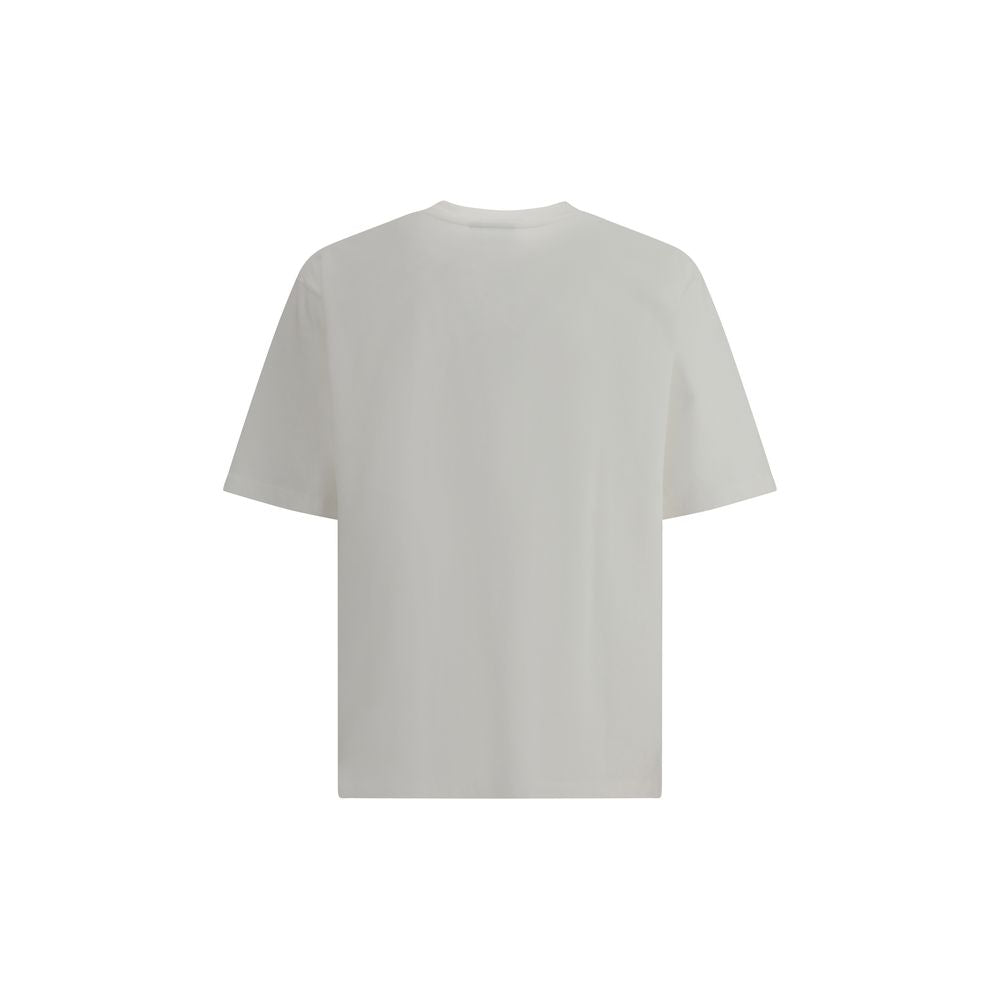 Dsquared² White Embroidered Logo Oversized Cotton T-Shirt – Men's Designer Crew Neck Tee