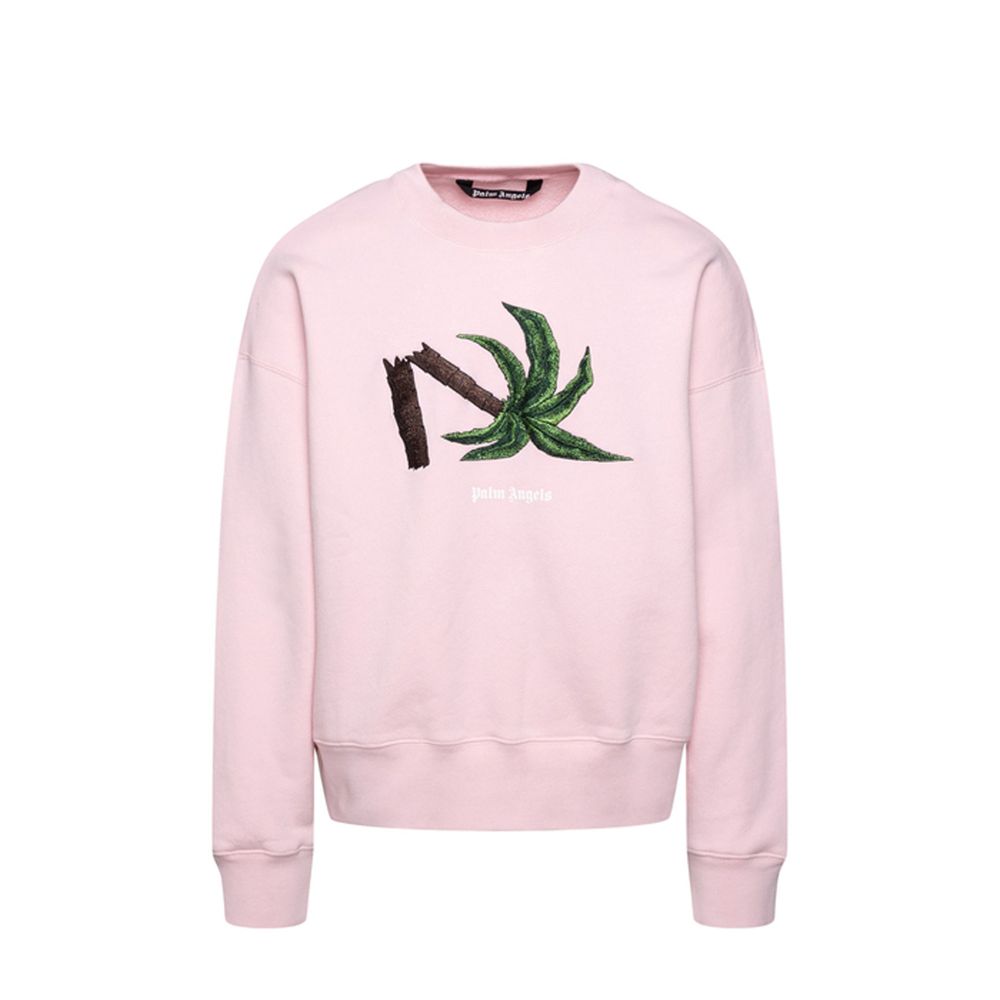 Palm Angels Multicolor Cotton Sweatshirt – Embroidered Logo Crew Neck (Men’s)