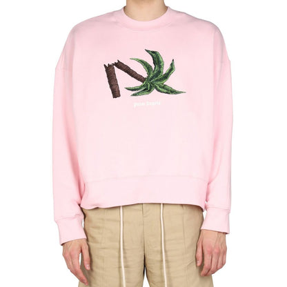 Palm Angels Multicolor Cotton Sweatshirt – Embroidered Logo Crew Neck (Men’s)