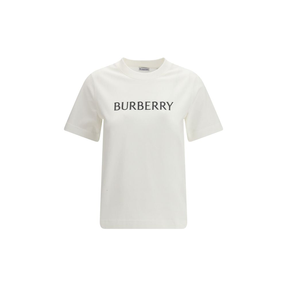 Burberry White Cotton Logo T-Shirt Men's Designer Crew Neck Luxury Tee SS26