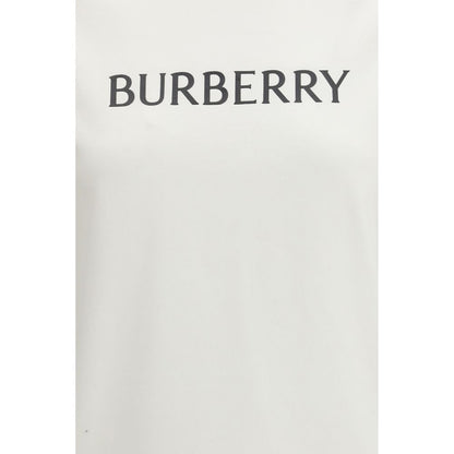 Burberry White Cotton Logo T-Shirt Men's Designer Crew Neck Luxury Tee SS26