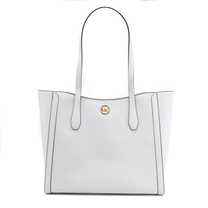 Michael Kors White Canvas Tote Bag 35S4G9GT3LOPT Large Designer Handbag