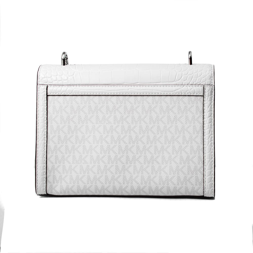 Michael Kors Whitney White Canvas Crossbody Bag – Designer Women’s Handbag 24cm