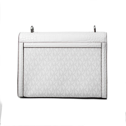 Michael Kors Whitney White Canvas Crossbody Bag – Designer Women’s Handbag 24cm
