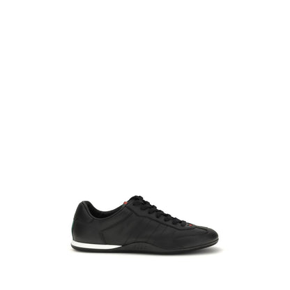 Gucci Black Calf Leather Bos Taurus Low Top Sneakers | Luxury Designer Trainers | Kloset97