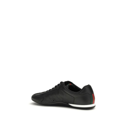 Gucci Black Calf Leather Bos Taurus Low Top Sneakers | Luxury Designer Trainers | Kloset97