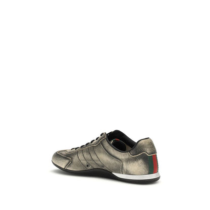 Gucci Black Calf Leather Bos Taurus Low Top Sneakers | Luxury Designer Trainers