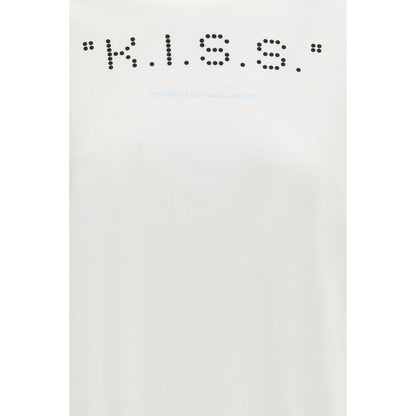 Off-White “The Kiss Quote” T-Shirt White Cotton Graphic Tee SS26
