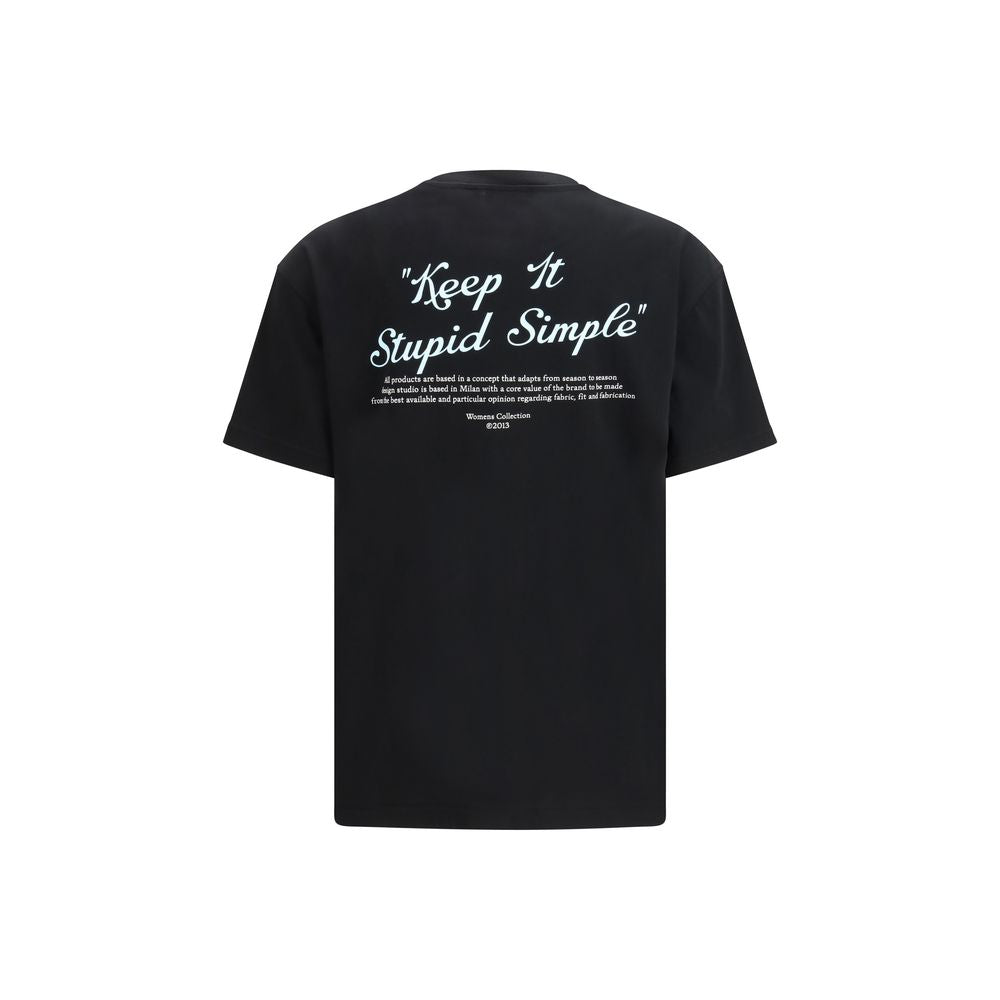 Off-White Kiss Quote T-Shirt Black Cotton Graphic Tee SS26 Designer Streetwear