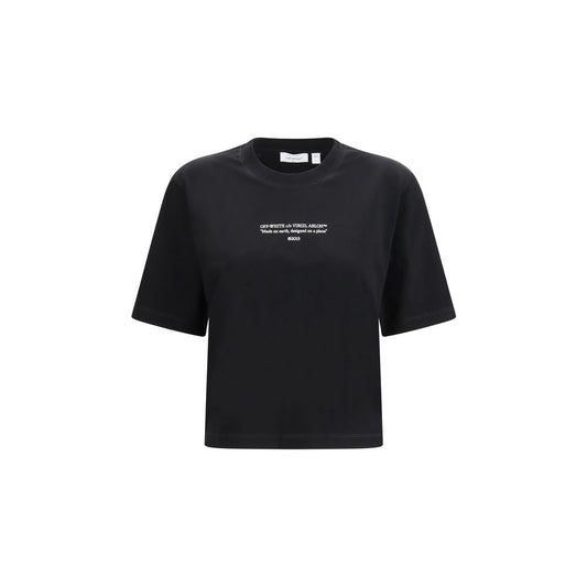 Off-White Black Cotton T-Shirt SS26 | Luxury Designer Oversized Tee