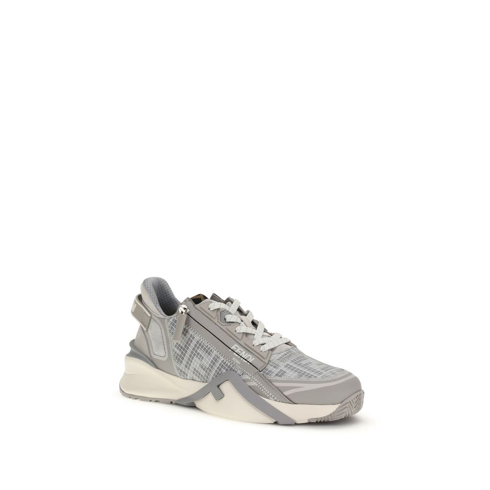 Fendi Flow Gray FF Mesh Athletic Sneakers Luxury Designer Slip-On Trainers Men’s SS26