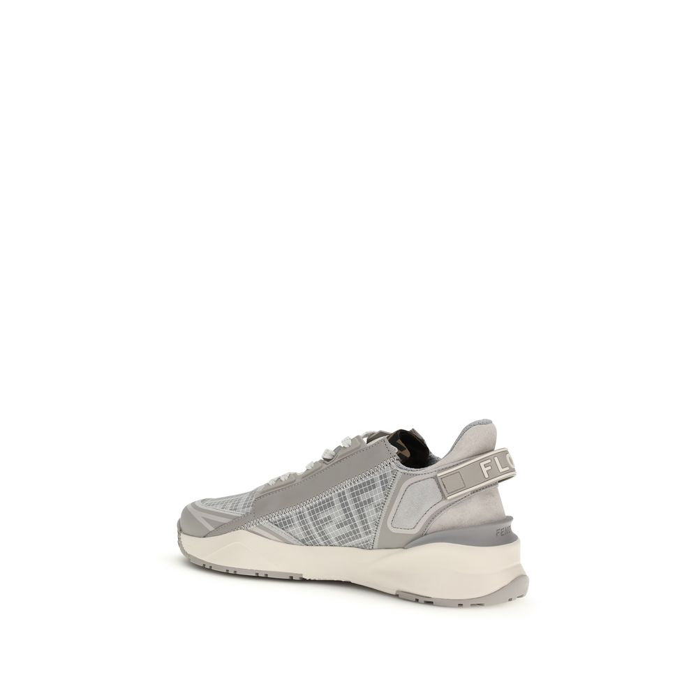 Fendi Flow Gray FF Mesh Athletic Sneakers Luxury Designer Slip-On Trainers Men’s SS26