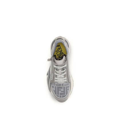 Fendi Flow Gray FF Mesh Athletic Sneakers Luxury Designer Slip-On Trainers Men’s SS26
