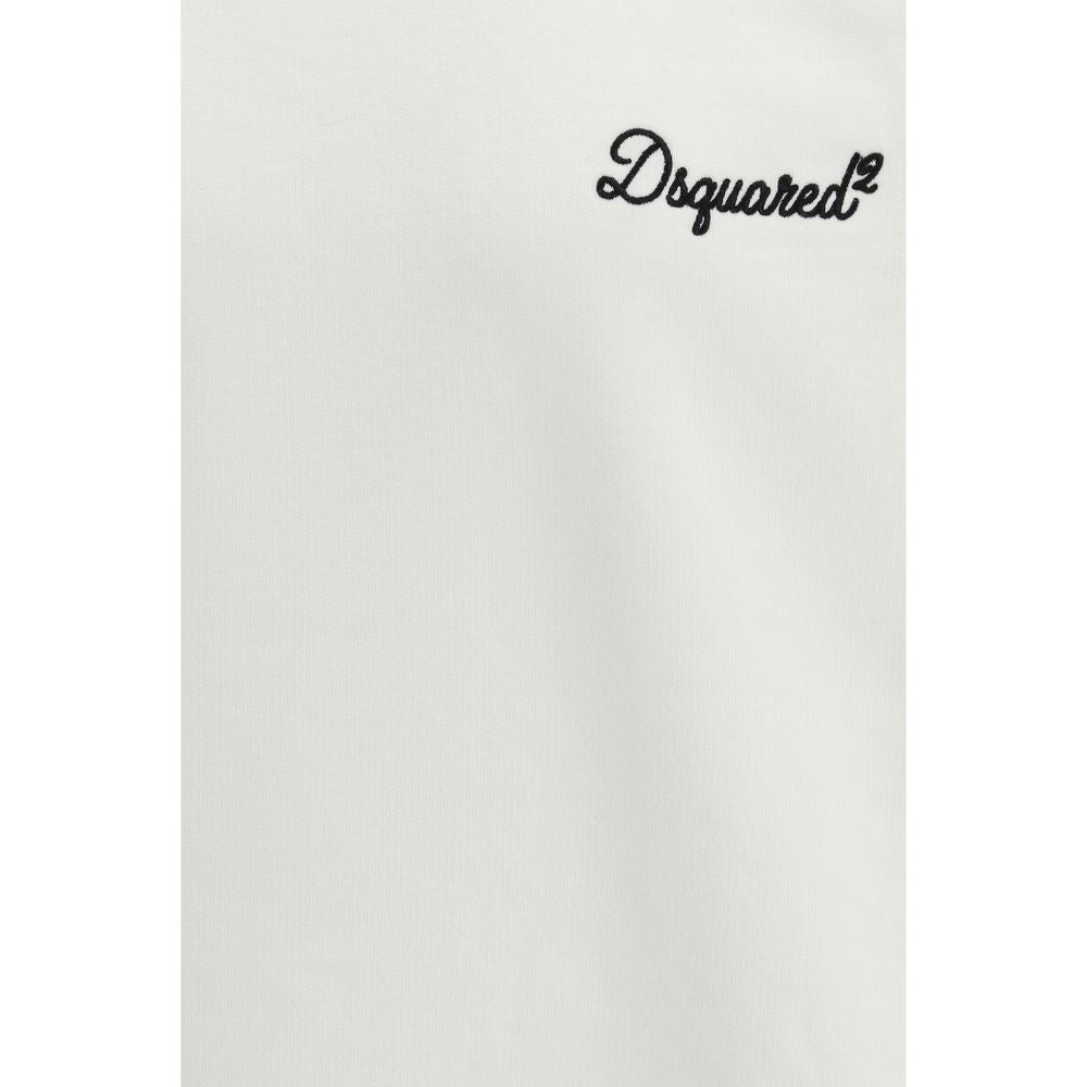 Dsquared² White Logo Sweatshirt Men's Designer Cotton Crew Neck SS26 | Kloset97