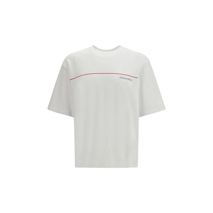 Dsquared² White Oversized Cotton T-Shirt | Luxury Designer Streetwear Tee SS26
