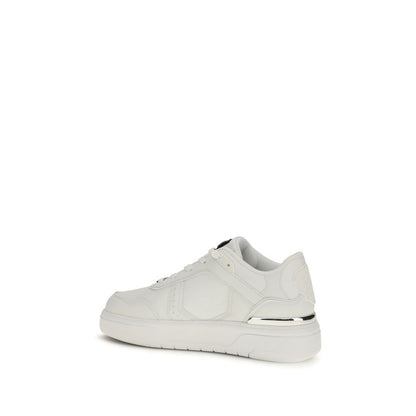 Philipp Plein Sk8r White Calf Leather Bos Taurus Athletic Sneakers Luxury Designer Trainers