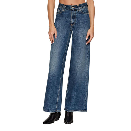 Tommy Hilfiger Women’s Blue Wide Leg Jeans | Recycled Cotton Relaxed Fit High Waist FW25