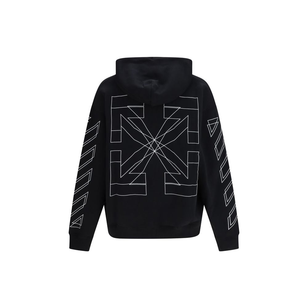 Off-White Big Double Arrow Skate Hoodie Black Cotton Regular Fit Streetwear SS26