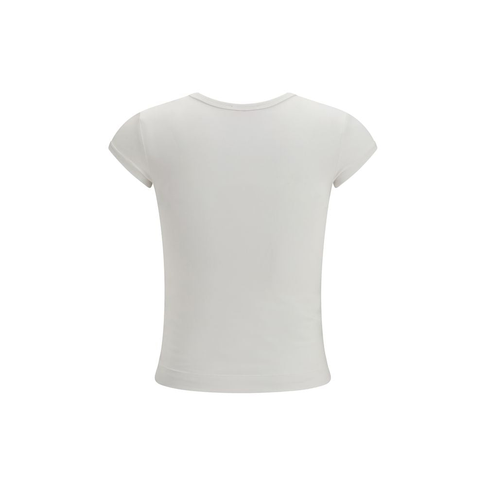 Diesel T-Angie-Od White Slim Fit Cotton T-Shirt with Oval-D Logo | Women's Designer Tee