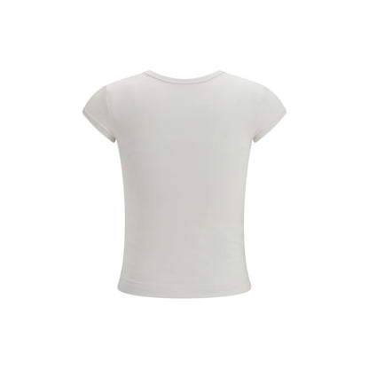 Diesel T-Angie-Od White Slim Fit Cotton T-Shirt with Oval-D Logo | Women's Designer Tee