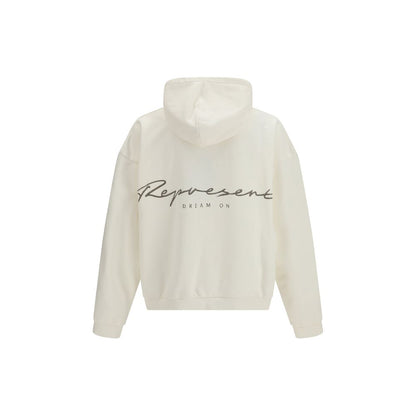 Represent Western Dobermans Hoodie White Cotton Graphic Sweatshirt Men's Luxury Streetwear