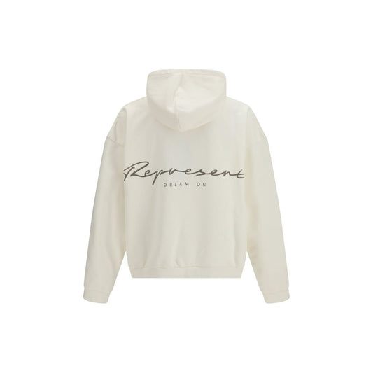 Represent Western Dobermans Hoodie White Cotton Graphic Sweatshirt Regular Fit SS26