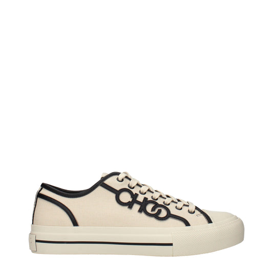 Jimmy Choo Beige Fabric Low Top Sneakers Designer Luxury Trainers UK