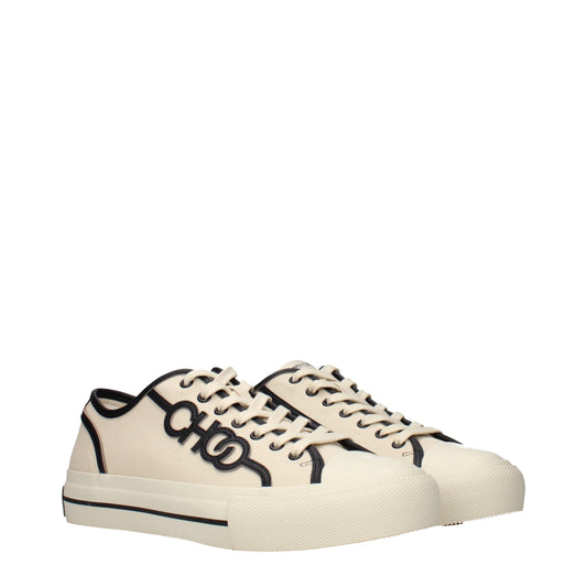 Jimmy Choo Beige Fabric Low Top Sneakers Designer Luxury Trainers UK