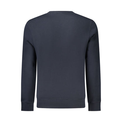 Hugo Boss Blue Cotton Sweatshirt for Men | Embroidered Logo Crew Neck | Kloset97