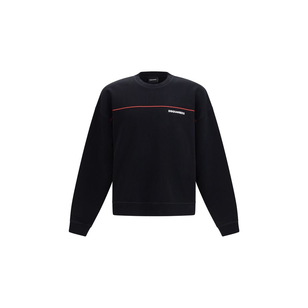 Dsquared² Black Cotton Sweatshirt | Luxury Designer Crew Neck UK