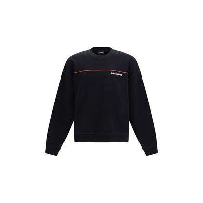 Dsquared² Black Cotton Sweatshirt | Luxury Designer Crew Neck UK